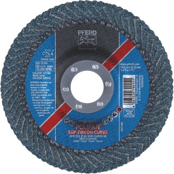 Polifan Flap Disc SGP M Zirconia - Steel / Inox PFR 125 Z 40 SGP-Curve M 67689052