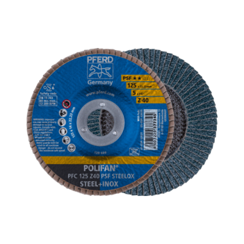 Polifan Flap Disc 125mm 5" 40G GP Zirconia Inox Pferd 67770124 Each