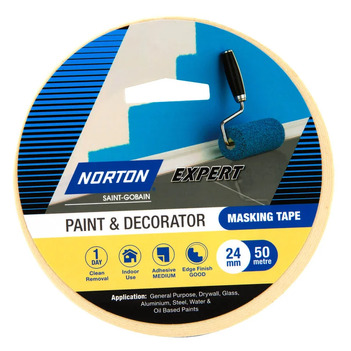 Paint & Decorator Masking Tape 24mm X 50m Norton 69957341714