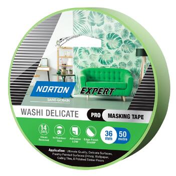 NORTON® EXPERT Washi Delicate Masking Tape 36mm x 50m Roll 69957341735