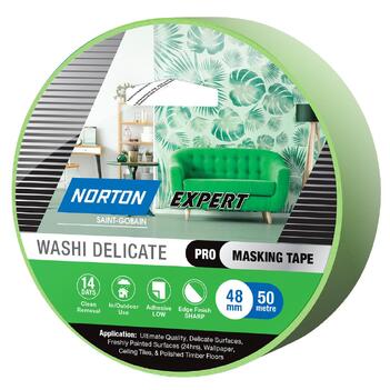 NORTON® EXPERT Washi Delicate Masking Tape 48mm X 50m Roll 69957341736