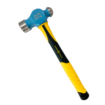 Ball Pein Hammer Normalised 670g Fibreglass Handle 360mm Long Mumme Tools 6NHBP5GFH0.675