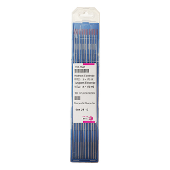 Tungsten Electrodes Thoriated 2% 1.6mm x 175mm Binzel 700.0080 Pkt : 10