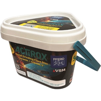 Actirox Ceramic Metal Grinding Fibre Disc AF799 125mm (5") 36Grit Bucket of 50 Discs Pferd 75488121 75493760