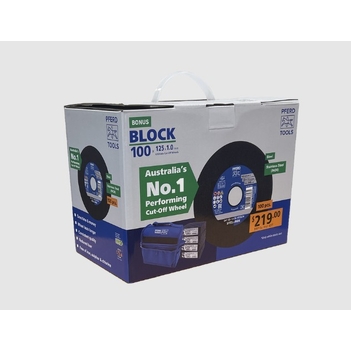 Cut-Off Wheels 125mm x 1mm Bonus 1x Cooler Bag Pferd 75650763 Pack of 100