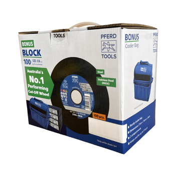 Cut-Off Wheels 125mm x 1mm Bonus 1x Cooler Bag Pferd 75650763 Pack of 100
