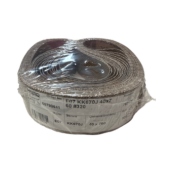 E07 KK670J Sander Belt 40 x 760mm 320Grit Pferd 75713744 10PK