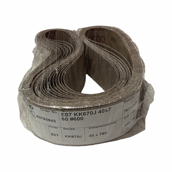 E07 KK670J Sander Belt 40 x 760mm 600Grit Pferd 75713746 10pk
