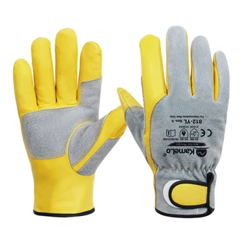 TIG Leather Work Yellow Large Gloves KameLo 812-YL-L