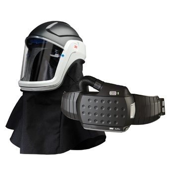 M-Series Flip-Up Face Shield & Safety Helmet M-407 with Heavy-Duty Adflo PAPR Respirator 3M™ 890407HD