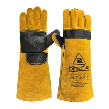 Heavy Duty Reinforced Leather Welding Safety Work XL Gloves KameLo 915-LB-XL
