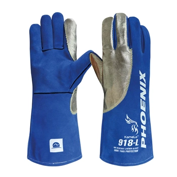 Aluminised Heat Reflective and Flame Retardant Welding XL Gloves KameLo 918-L-XL