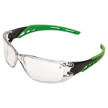Cirrus Green Arms Safety Glasses Clear A/F Lens 9180