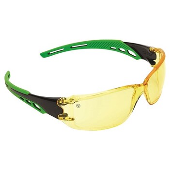 Cirrus Green Arms Safety Glasses Amber A/F Lens 9185