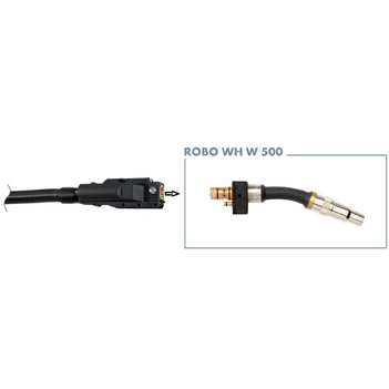 Robotic Water Cooled MIG/MAG Welding Torch With 45° WH W 500 Neck Binzel 962.1532.1