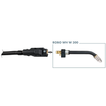 Robotic Water Cooled MIG/MAG Welding Torch With 45° WH W 300 Neck Binzel 962.1889.1 main image