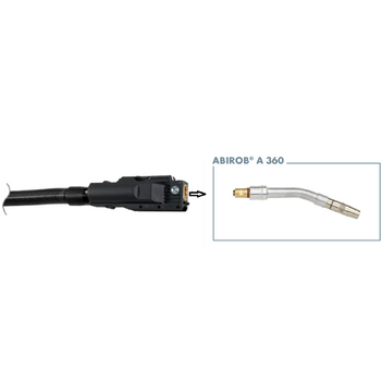 Robotic Air Cooled MIG/MAG Welding Torch 45° Abirob A 360 Neck Binzel 980.1026.1