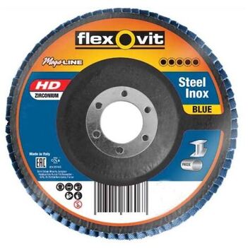 Flap Disc Zirconium Steel/Inox 125mm 40 grit FlexOvit 9803040