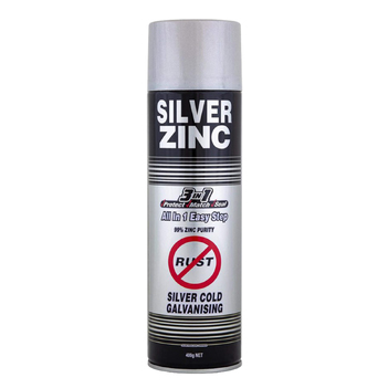 Silver Zinc Aerosol 400G 3 in 1 PROTECT / MATCH / SEAL Silver Zinc Supplies A101 main image