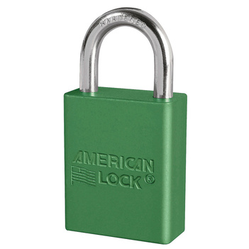 Green Anodized Aluminum Safety Padlock 38mm X 25mm Masterlock A1105GRN