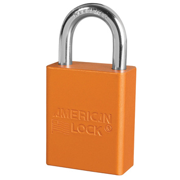 Orange Anodized Aluminum Safety Padlock 38mm X 25mm Masterlock A1105ORJ