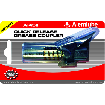 Quick Release Grease Gun Coupler 1/8” NPT Alemlube A14511