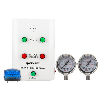 Alarm System visual & audile 2 Channel c/w strobe 2 x 1,000 kPa contact gauges