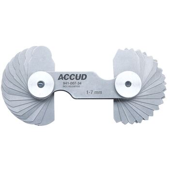 1-7mm Radius Gauge Accud AC-941-007-34