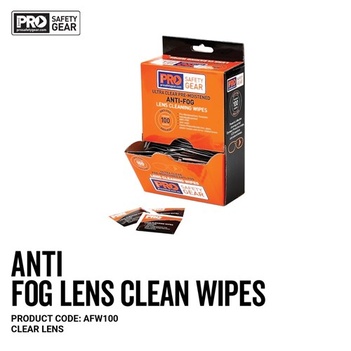 Lens Cleaning Wipes Ultra Clear Pre-Moistened Anti-Fog ProChoice AFW100