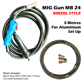 Mig Gun MB 24 Binzle Style 3 Metres For Aluminium Set Up