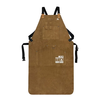Premium Flame Retardant Leather Work Apron Kamelo AP-3T
