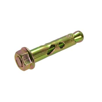 Zinc Hex Sleeve Anchor With Nut 10mm x 125mm Bremick ASNMZ101252 Pack of 25