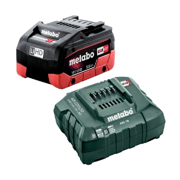 18V 5.5Ah Li-HD 1+1 Li-ion Cordless Battery & Charger Kit Metabo AU32100500