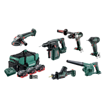 Brushless 6 Piece Cordless 18 V Battery Combo Kit Metabo MET18MX6LB3HD5.5EW AU68600950