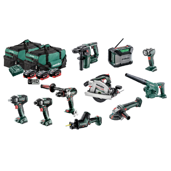 Brushless 10 Piece Cordless 18 V Battery Combo Kit Metabo MET18MX10LB3HD5.5GS AU69000210