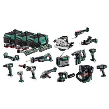 Brushless 15 Piece Cordless 18 V Battery Combo Kit Metabo MET18MX15LB4HD455GU AU69000230