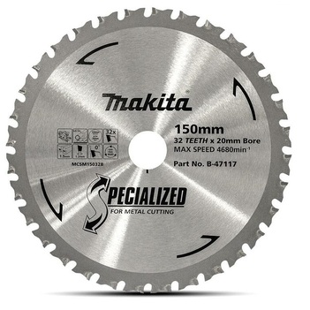 Metal Tct Saw Blade 150mm X 20 X 32T Makita B-47117