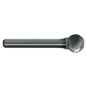 Burr B202 SD110 Carb Ball Double-Cut 1/4 - Shank 1/8in Sutton Tools B202SD110