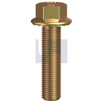 Zinc Yellow Passivate Finish Serrated Flanged Hex Bolt Class 8.8 Metric Hobson