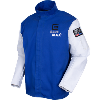 The Blue Max Proban Welders Jacket with Grain Leather Sleeves Elliotts BMWJCS2XL