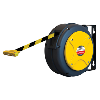 EL SERIES CAUTION SAFETY BARRIER REEL C/W YELLOW/BLACK BAND - 16M Alemlube BR50020C