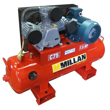 Air Compressor C-Series 415V 7.5 HP 155 Litre Tank Mcmillan C75