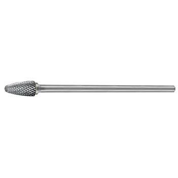 Carbide Burr, Tree Shape Radius End, 3/8" x 3/4" Head, 1/4" x 6" Extended Shank DC Holemaker CB-SF3L6