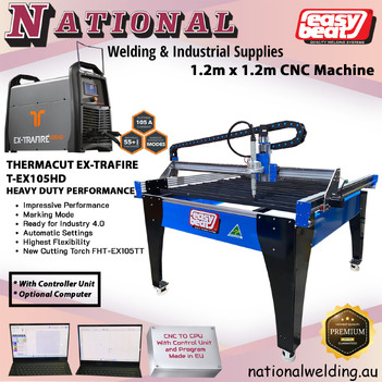 CNC Plasma Machine With Thermacut Plasma Cutter 105HD EX105HD-M8M P/N CNC1.2MX1.2MCUT105HD main image