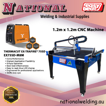 CNC Plasma Machine with Thermacut Plasma Cutter 75SD EX75SD-M8M P/N CNC1.2X1.2CUT75SD main image