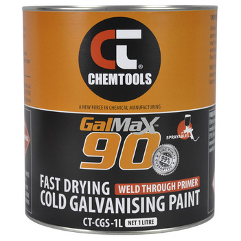 GalMax™ 90 Cold Galvanising Paint & Weld Through Primer 1 Litre Brushable CT-CGS-1L