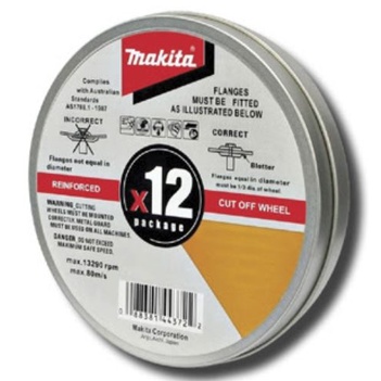 Makita 125x1.2x22.23mm Cut Off Wheels Pack of 12 D-20535-12