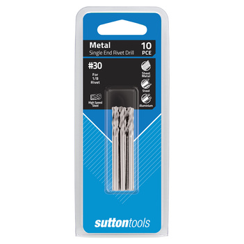 D1320326 DRILL D132 #30 PANEL SHORTIE HSS 10 Pack