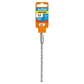 Drill D613 Masonry SDS Plus 2Cut 6.0mm x 160mm Sutton Tools D6130600