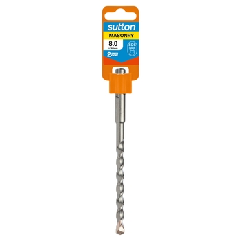 Drill D613 Masonry SDS Plus 2Cut 8.0mm x 160mm Sutton Tools D6130800